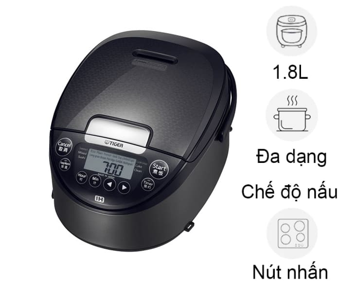 Nồi cơm điện cao tần Tiger 1.8 lít JPW-G18W-HD chính hãng Nồi cơm điện cao tần Tiger 1.8 lít JPW-G18W-HD chính hãng - hình ảnh sản phẩm