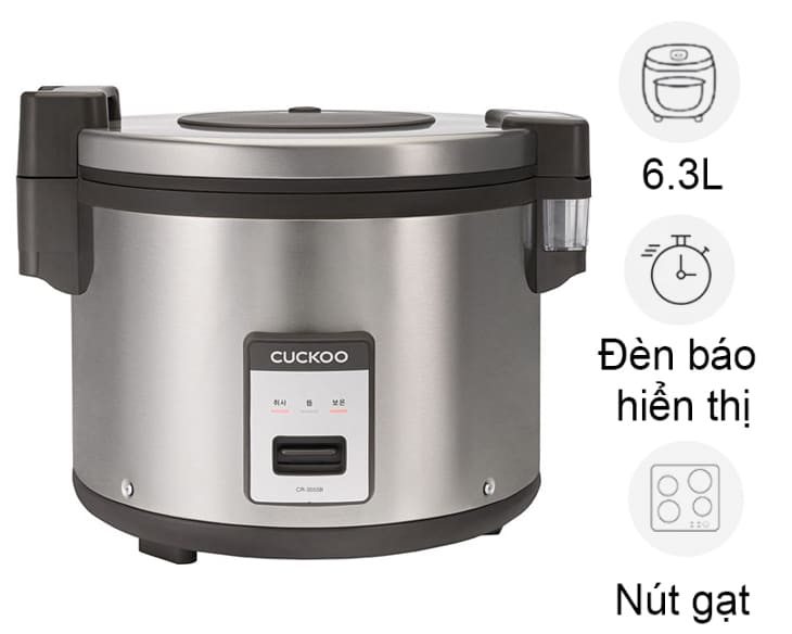Nồi cơm điện nắp gài Cuckoo 6.3 lít CR-3555 chính hãng