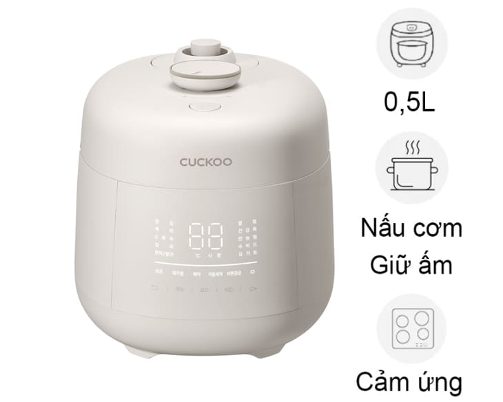 Nồi cơm điện tử áp suất Cuckoo 0.54 lít CRP-T0310FGW Nồi cơm điện tử áp suất Cuckoo 0.54 lít CRP-T0310FGW - hình ảnh sản phẩm