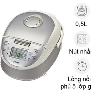 Nồi cơm điện tử cao tần Tiger 0.5 lít JPF-A55W-W giá tốt - hình ảnh sản phẩm