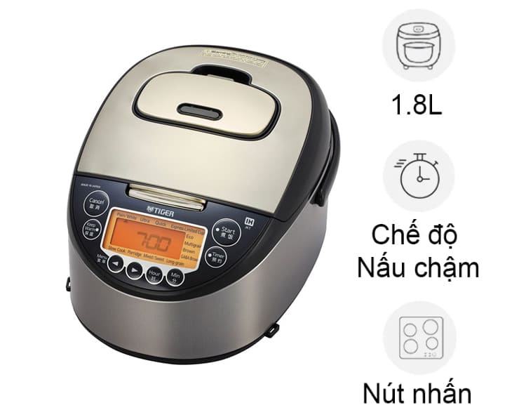 Nồi cơm điện tử cao tần Tiger 1.8 lít JKT-F18W chính hãng Nồi cơm điện tử cao tần Tiger 1.8 lít JKT-F18W chính hãng - hình ảnh sản phẩm