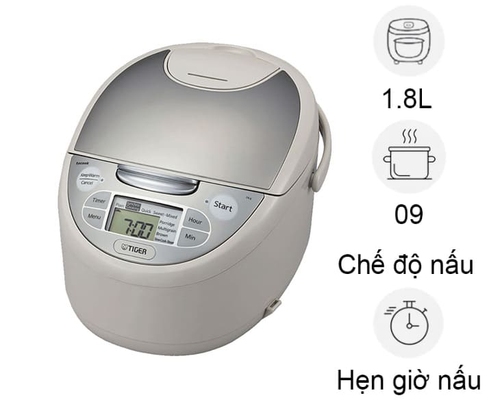 Nồi cơm điện tử Tiger 1.8 lít JAX-S18W chính hãng, giá tốt Nồi cơm điện tử Tiger 1.8 lít JAX-S18W chính hãng, giá tốt - hình ảnh sản phẩm