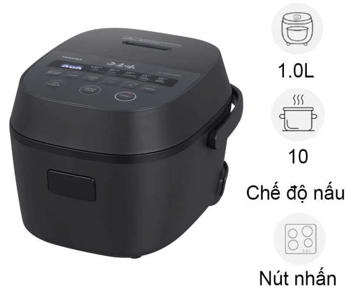 Nồi cơm điện tử Toshiba 1 lít RC-10DR5UVN(H) - ảnh 1 Nồi cơm điện tử Toshiba 1 lít RC-10DR5UVN(H) - hình ảnh sản phẩm