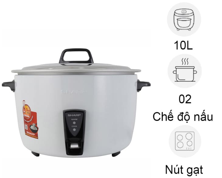 Nồi cơm nắp rời Sharp 10 lít KSH-D1010V chính hãng, giá tốt Nồi cơm nắp rời Sharp 10 lít KSH-D1010V chính hãng, giá tốt - hình ảnh sản phẩm
